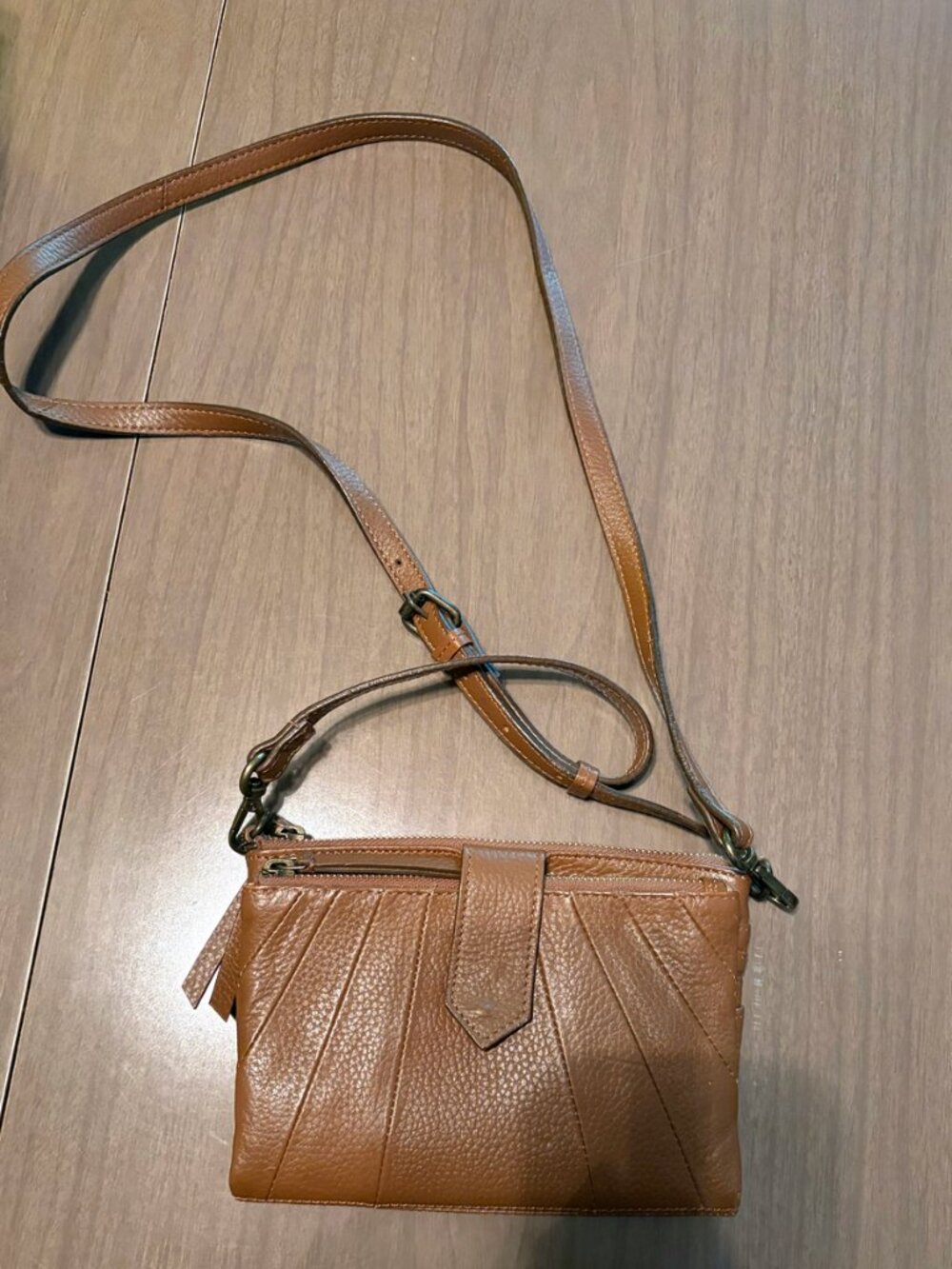 Lucky Brand Brown Genuine Crossbody Purse Boho Shoulder Bag